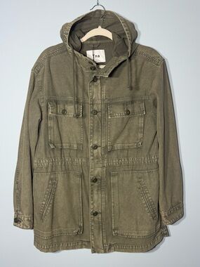 TNA Hooded Jacket Green Utility Chore Jacket Coat Size M/L